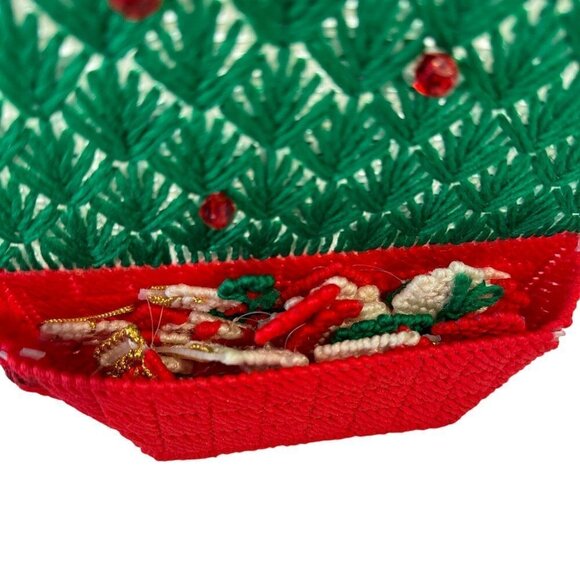 VTG Handmade Christmas Tree Decoration 20 Mini Ornaments Plastic Canvas Kitsch - Picture 5 of 6